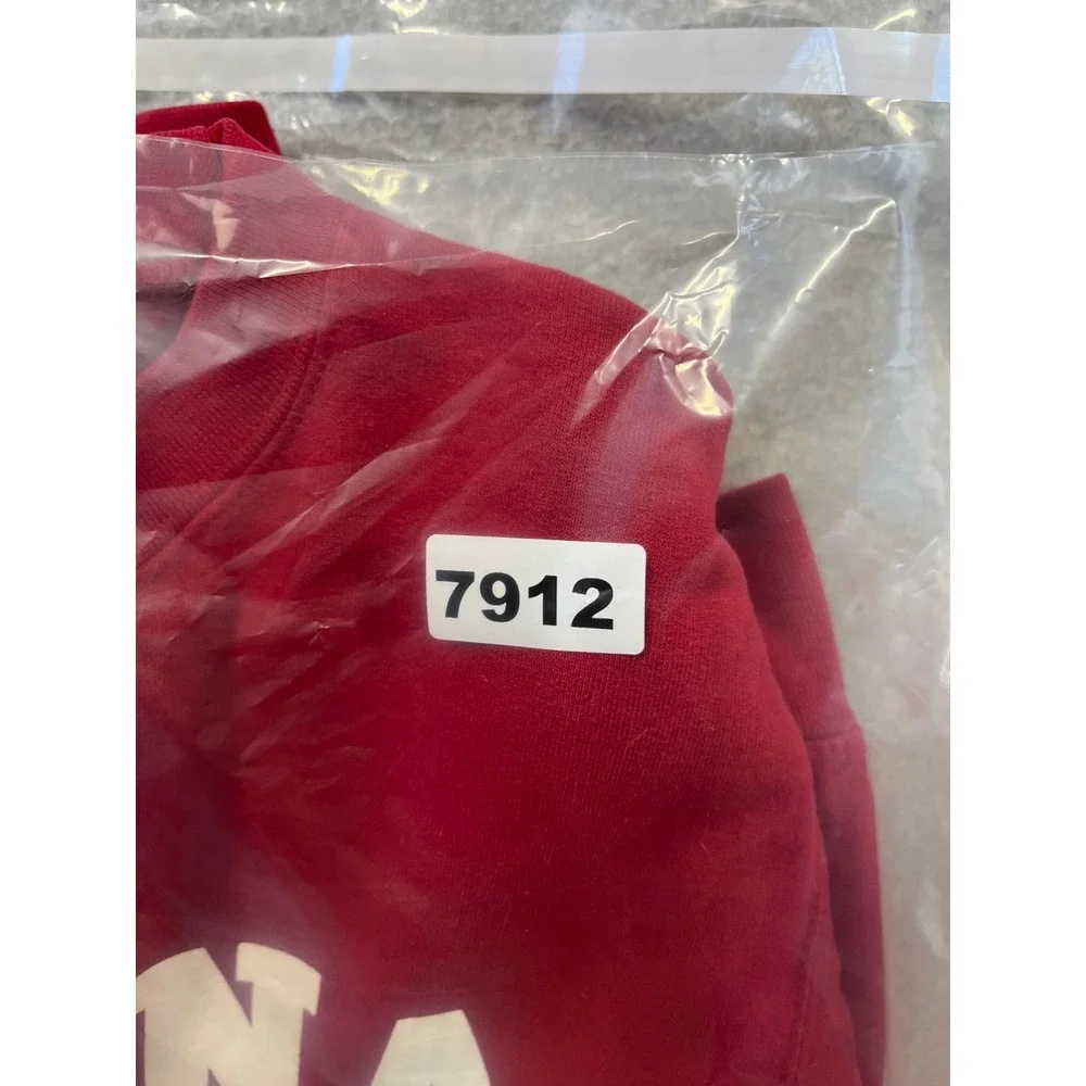 Indiana University Sweatshirt Mens S Red Champion IU Hoosiers Long Sleeve Crew